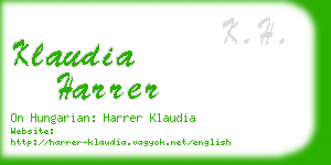 klaudia harrer business card